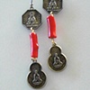 brass coin earrings