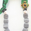green satin ribbon necklace