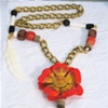 Vintage Enamel Flower Necklace