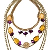 006 amber & violet jewelled necklace