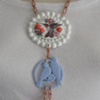 Vintage Lucite & Cameo Necklace