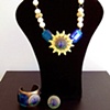 The Abandoned Princess - Peacock necklace, cuff and ring