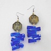 blue glass earrings