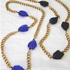 Black, Blue & Red (not shown) Nugget Necklaces