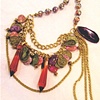 crystal, coin and beaded necklace