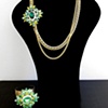 The Abandoned Princess - vintage emerald crystal necklace