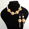 The Abandoned Princess - big brass balls and pearls necklace
Brass balls, pearls and tassels earrings