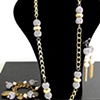 The Abandoned Princess - Rhinestone ball necklace
Rhinestone and locket charm bracelet
Rhinestone and pearl earrings