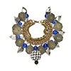 102 metallic silver charm bracelet