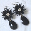 Vintage Flower and Crystal Earrings