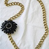 Vintage Black Flower necklace #2