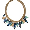 002 oceanic blue & turquoise jewelled necklace