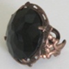 Black Faceted Onyx Ring