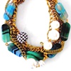 009 pearls & agate short necklace
