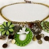 Green Multi Charm Necklace
