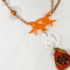 Vintage Orange Bird Necklace