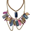 003 deep blue & purple jewelled necklace