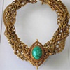 The Abandoned Princess - vintage green single necklace