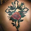 cross rose back