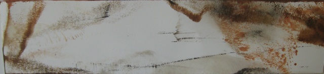 encaustic landscape monotype on paper by Brandy Eiger