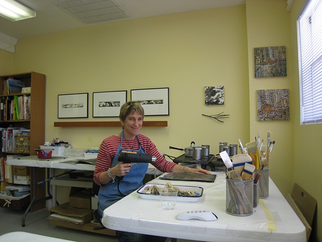 Encaustic on metal