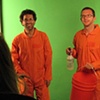 orange jump suit green screen hi-jinx!