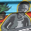 detail left Go game player