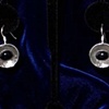 Textured Silver Discs with Onyx