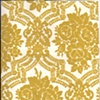 Mustard Flocked Damask