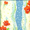 Red Flower Blue Stripe