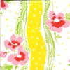 Yellow Stripe Pink Flower