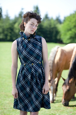 beautiful virgin wool plaid dress
