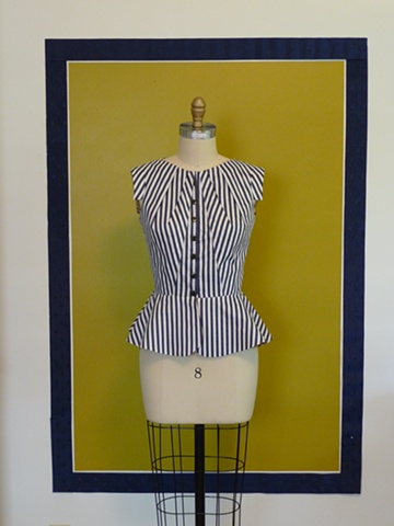 stripe peplum