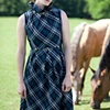 pleat and gather dress