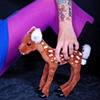 sara and a deer.