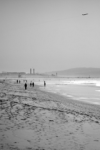 down on industry beach