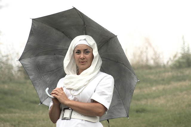 new age nun in the fog closer