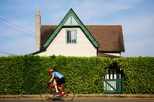 the cyclist & the hedge