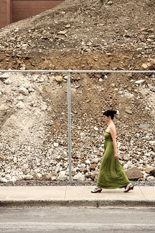 green dress & rubble