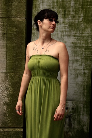 green dress