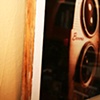 'brownie as monolith' in antique-y ol' window - detail