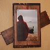 red ghosts and longtail boats (on an old utensil drawer)