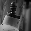 pensive mannequin with pin