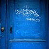 behind the blue door