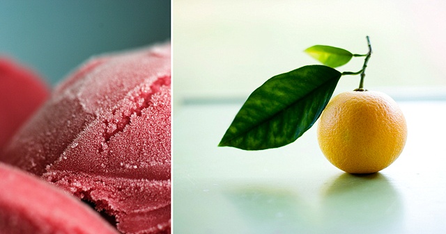 Raspberry Sorbet and Valencia Orange