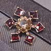 Pendant Gold Garnet Citrine