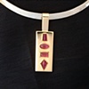 Pendant cartouch 18K Tourmaline