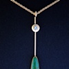Pendant 18k turquoise and diamond