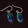 Earrings in sterling and azurite
