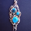 Pendant 18K Bisbee plat detail